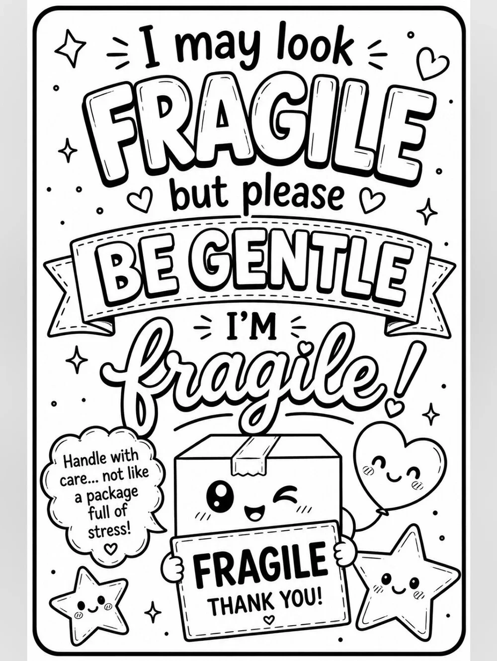 50ct, 4x6 FRAGILE STICKERS